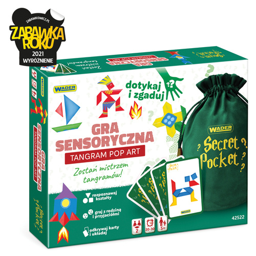 Play&Fun Secret Pocket Tangram Pop Art gra sensoryczna 42522 Wader