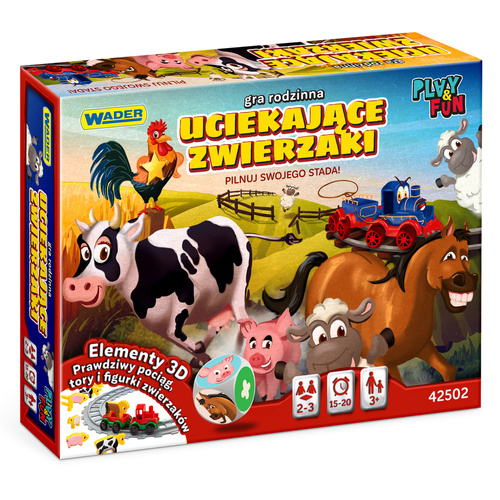 Play&Fun Uciekające Zwierzaki gra rodzinna 42502 Wader