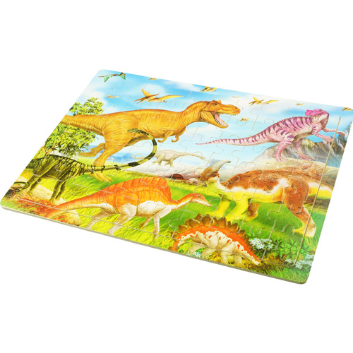 Puzzle drewniane układanka dla dzieci Dino Świat Dinozaurów 60 el.