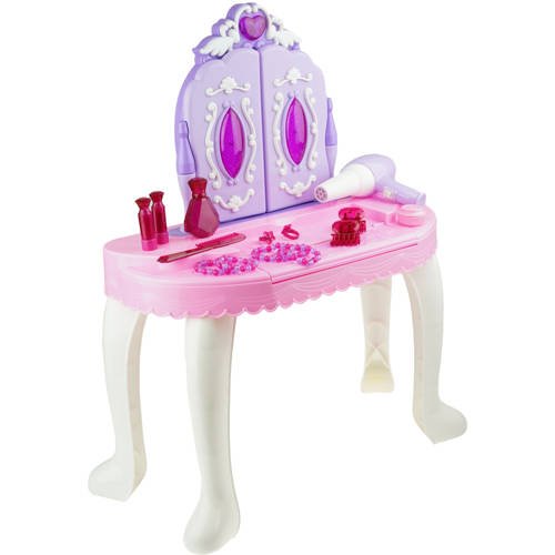 Toaletka dla dziewczynki z pianinkiem lustro pianino suszarka OUTLET