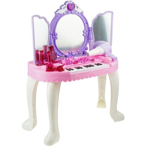 Toaletka dla dziewczynki z pianinkiem lustro pianino suszarka OUTLET