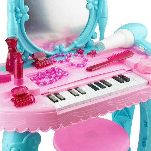 Toaletka dla dziewczynki z pianinkiem pianino akcesoria
