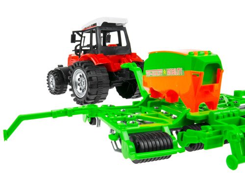 Traktor z siewnikiem ciągnik z maszyną rolniczą