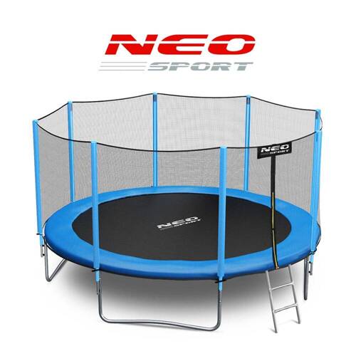 Trampolina ogrodowa 12ft/374cm z siatką zewnętrzną i drabinką