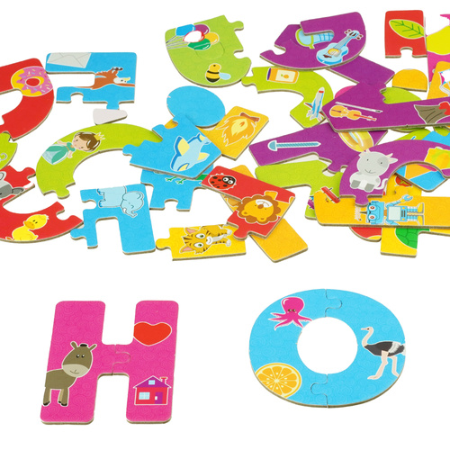 Układanka puzzle dla najmłodszych alfabet