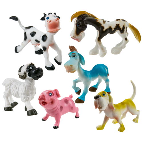 Zestaw zwierząt gumowych Farma figurki Gospodarstwo 6 sztuk
